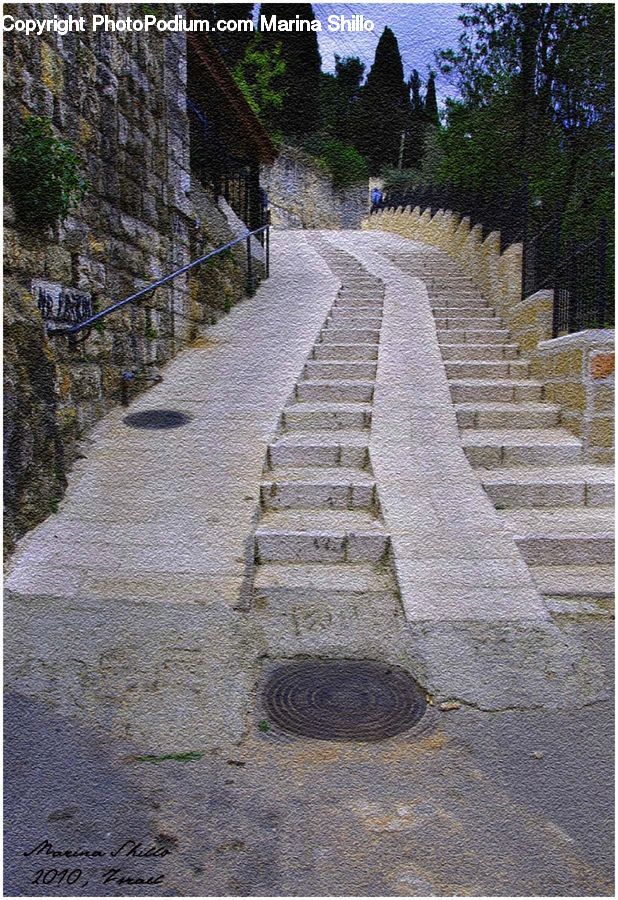Flagstone, Path, Sidewalk, Walkway, Road, Cobblestone, Pavement