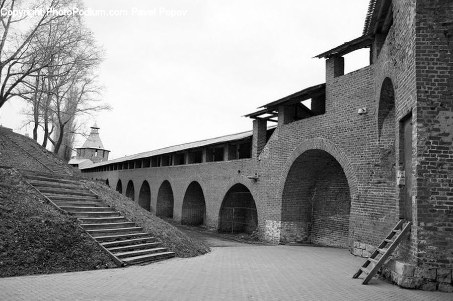 Arch, Brick, Alley, Alleyway, Road, Street, Town