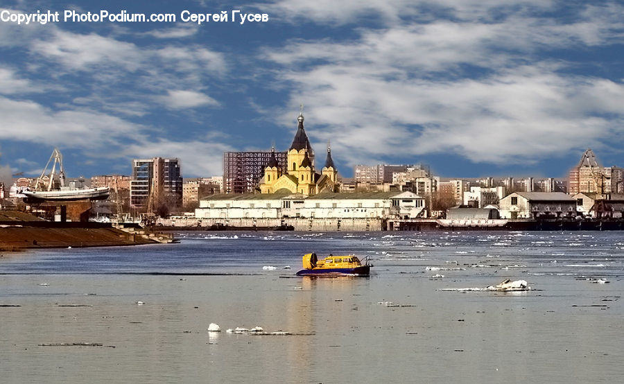 City, Downtown, Architecture, Cathedral, Church, Worship, Waterfront