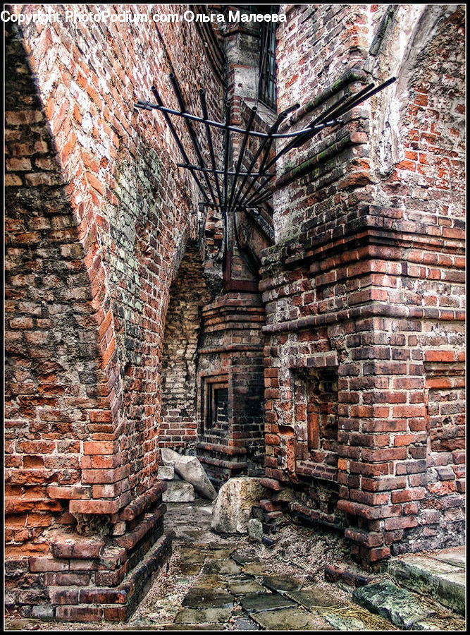 Rubble, Brick, Cobblestone, Pavement, Walkway, Rock, Ruins