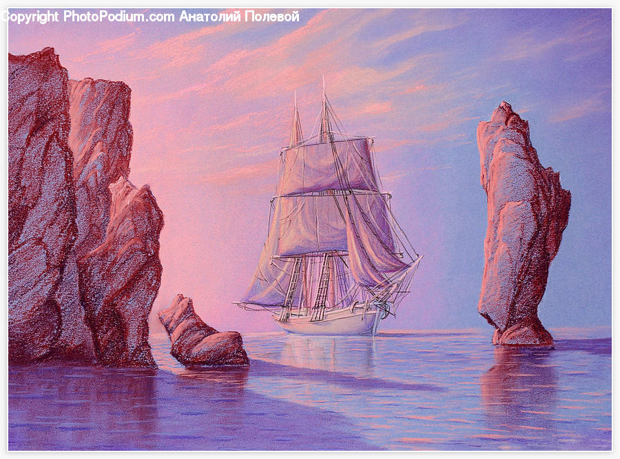 Boat, Dinghy, Art, Drawing, Sailboat, Vessel, Watercraft