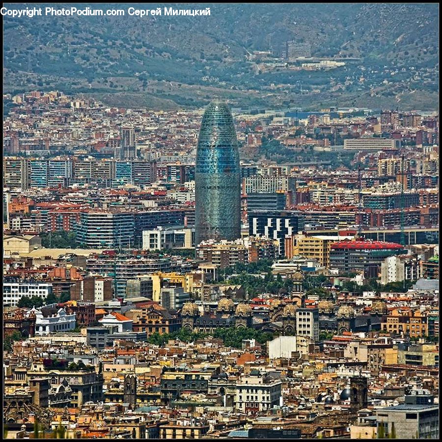 City, Downtown, Aerial View, Urban, Metropolis, Building, Town