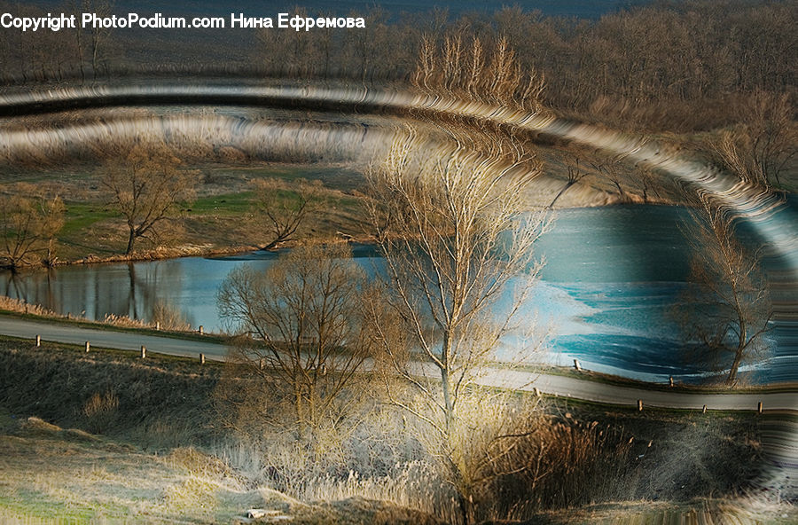 Lake, Outdoors, Water, Field, Grass, Grassland, Land