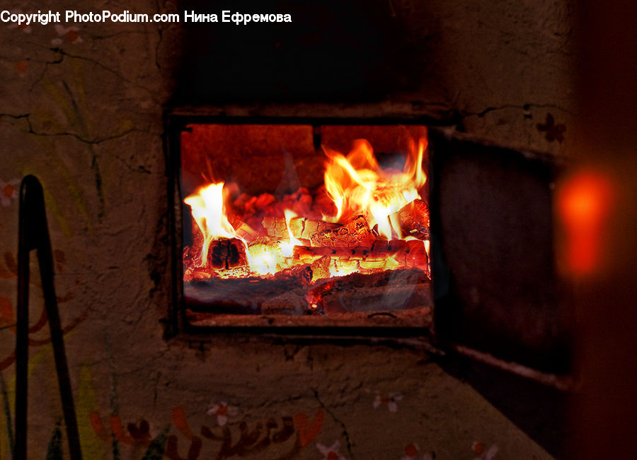 Fireplace, Hearth, Fire, Brick, Crypt, Alley, Alleyway