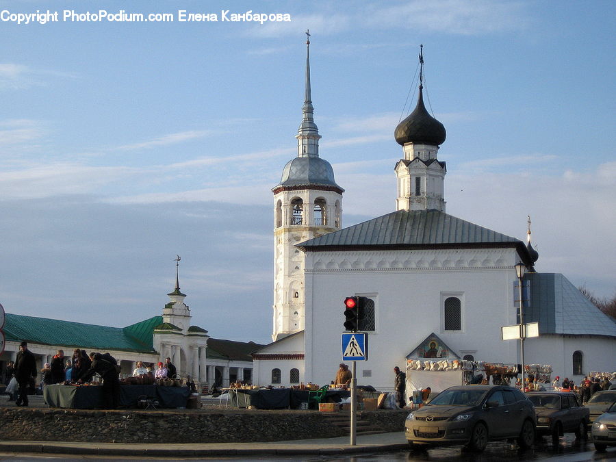 Architecture, Bell Tower, Clock Tower, Tower, Spire, Steeple, Automobile