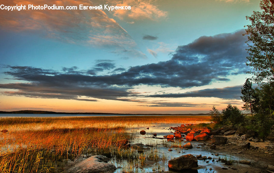 Rock, Dawn, Dusk, Red Sky, Sky, Sunrise, Sunset