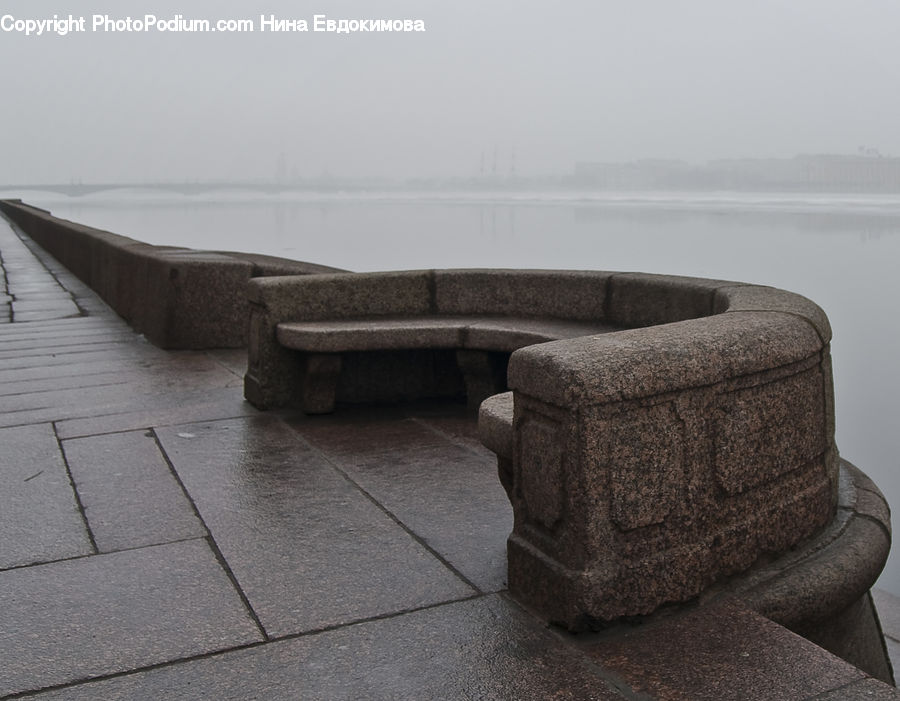 Couch, Furniture, Boardwalk, Deck, Path, Sidewalk, Walkway