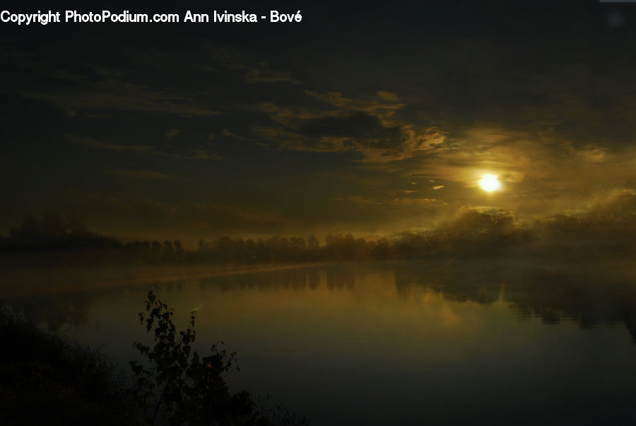 Dawn, Dusk, Sky, Sunrise, Sunset, Land, Marsh