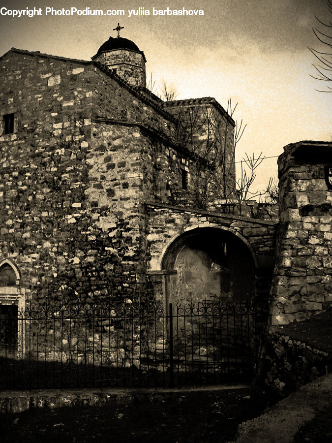 Ruins, Brick, Arch, Gate, Architecture, Castle, Fort
