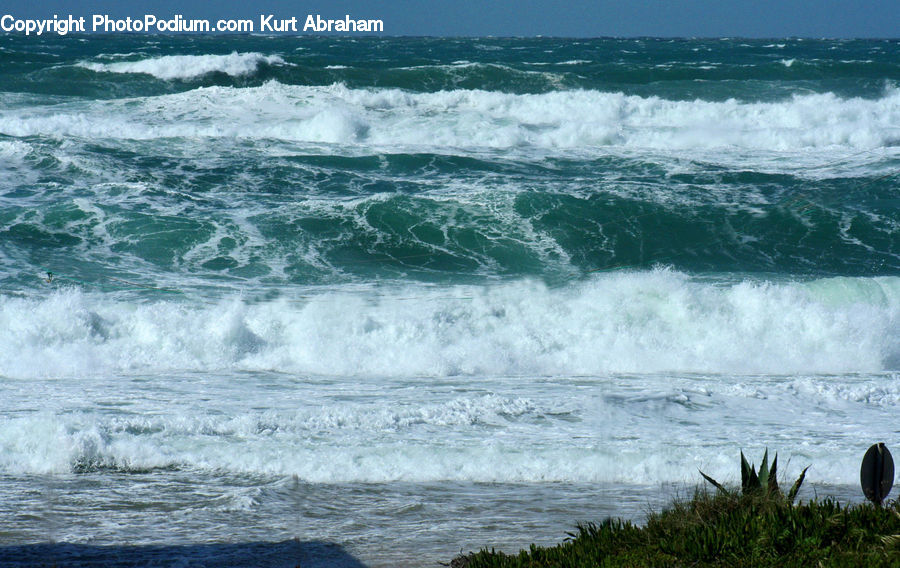 Outdoors, Sea, Sea Waves, Water, Beach, Coast, Field