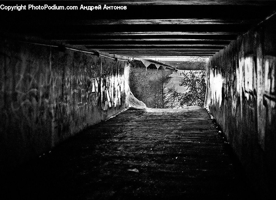 Tunnel, Brick, Alley, Alleyway, Road, Street, Town