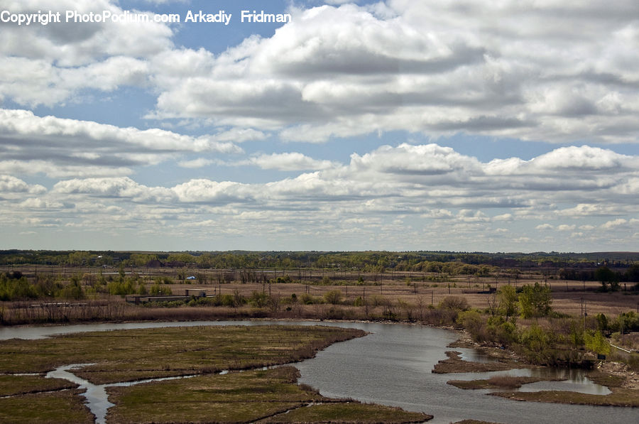 Land, Marsh, Outdoors, Swamp, Water, Cloud, Cumulus