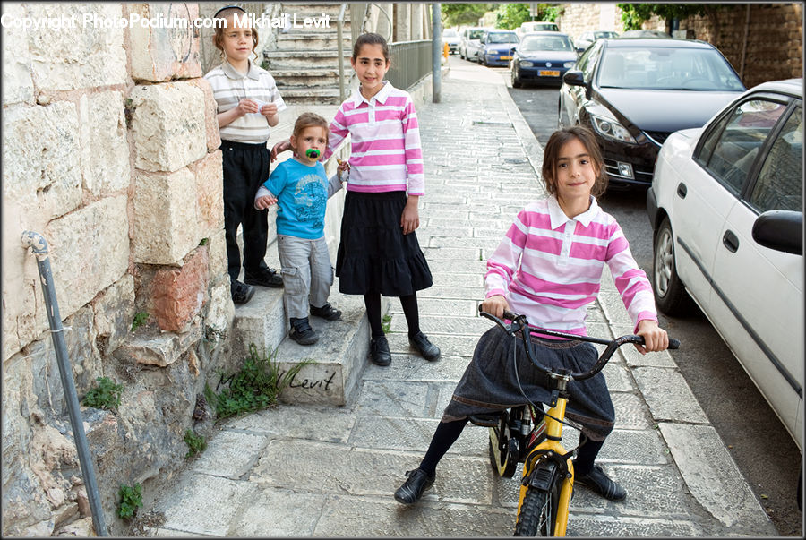 Human, People, Person, Automobile, Car, Vehicle, Bicycle