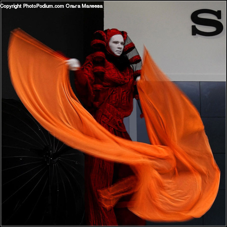 Robe, Clown, Mime, Performer, Person, Dance, Dance Pose