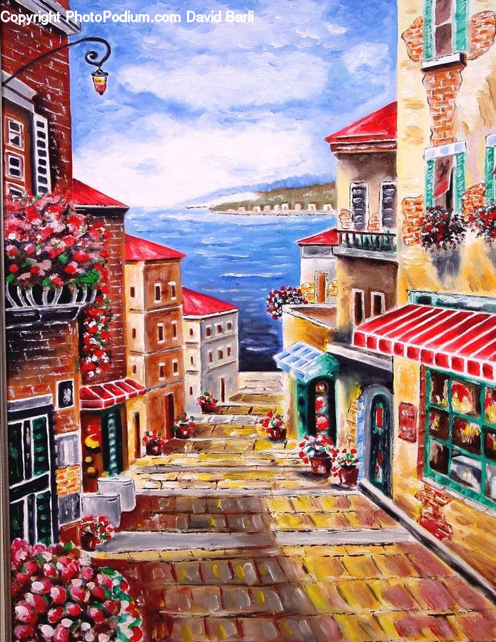 Collage, Poster, Sweets, Shop, Brick, Boardwalk, Deck