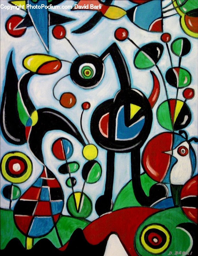 Doodle, Drawing, Art, Modern Art, Stained Glass