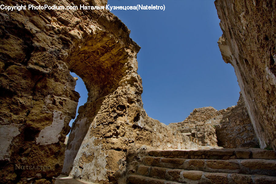 Ruins, Rock, Castle, Fort, Cliff, Outdoors, Ancient Egypt