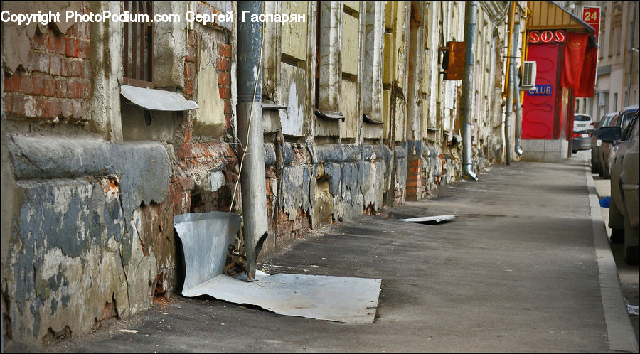 Brick, Alley, Alleyway, Road, Street, Town, Rubble
