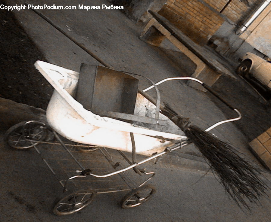 Boat, Dinghy, Barrow, Vehicle, Wheelbarrow, Intersection, Road