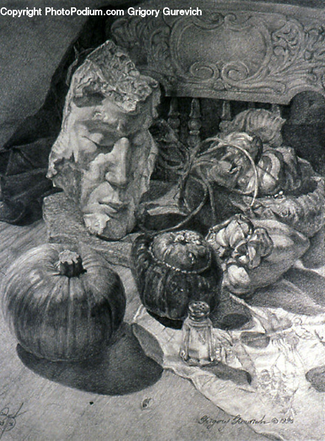 Glass, Goblet, Bust, Figurine, Head