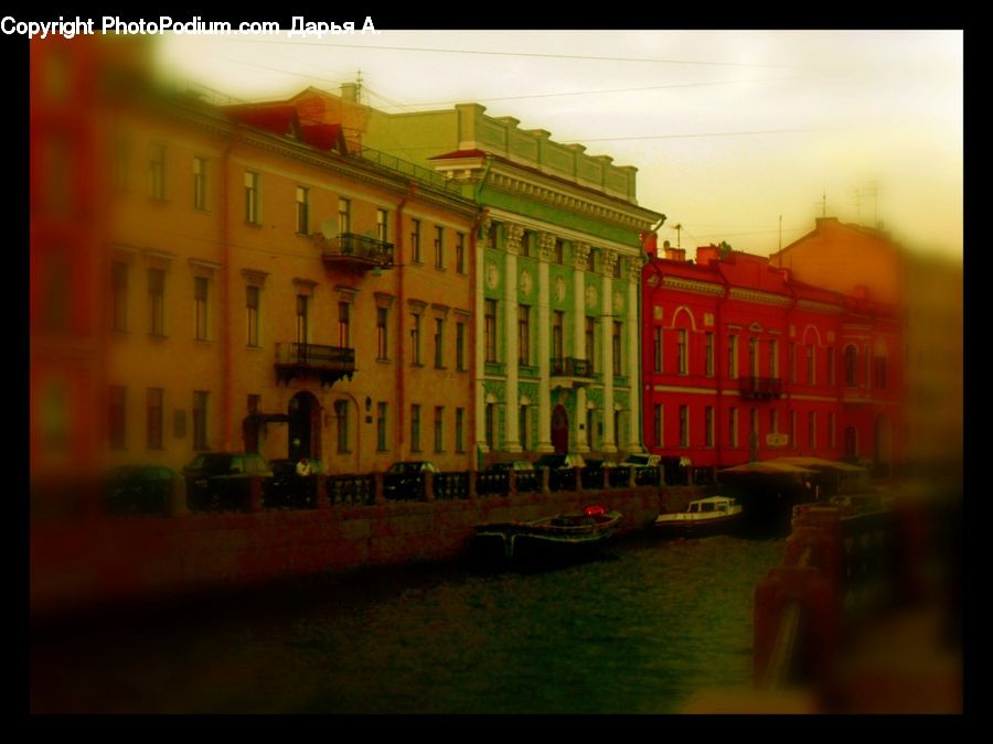 Canal, Outdoors, River, Water, Building, Housing, Bar Counter