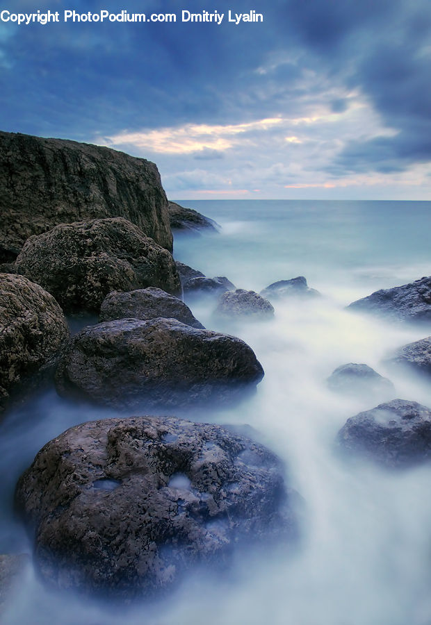 Coast, Outdoors, Sea, Water, Promontory, Pebble, Ocean