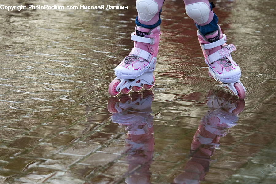 Puddle, Running Shoe, Shoe, Sneaker, Footwear, Water, Outdoors