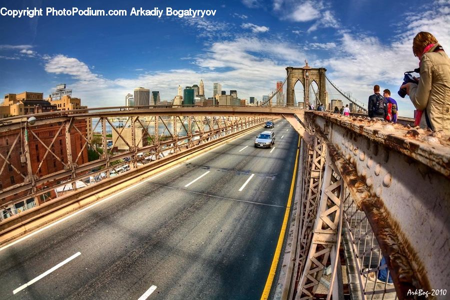 People, Person, Human, Freeway, Overpass, Outdoors, Hiking