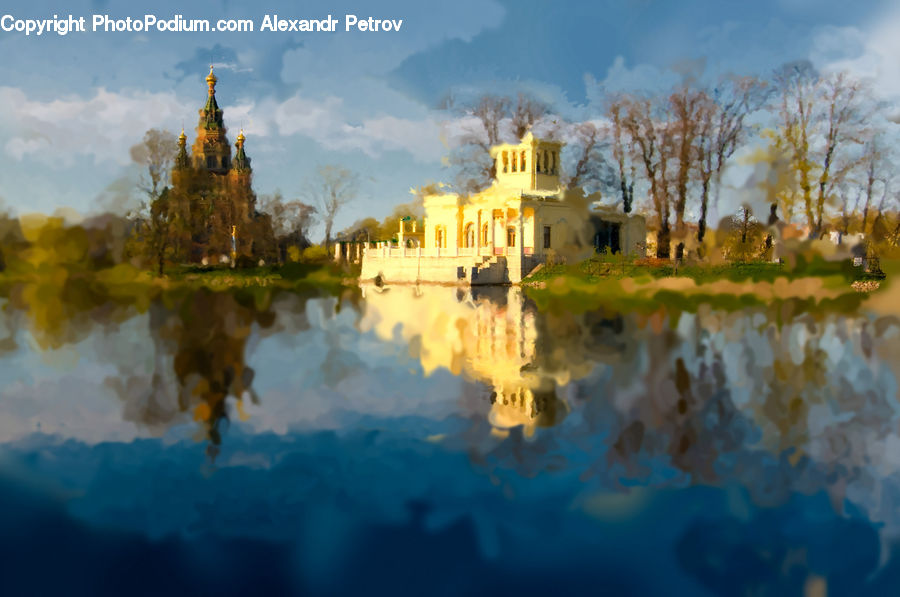 Architecture, Castle, Fort, Ditch, Moat, Art, Water
