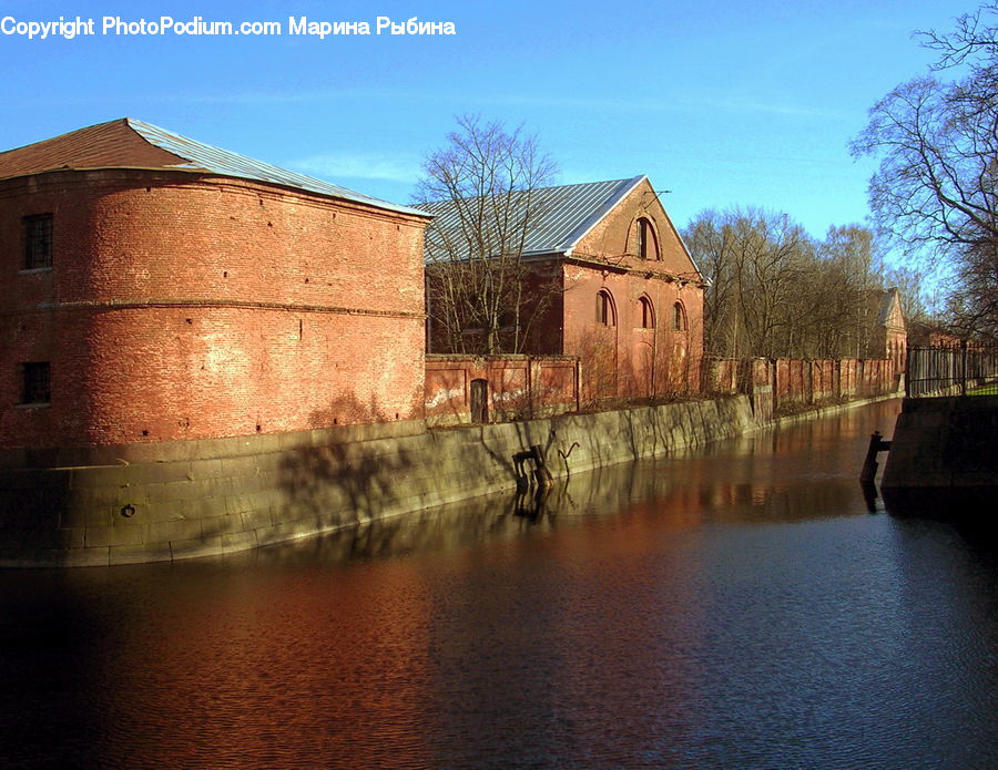 Castle, Ditch, Fort, Moat, Canal, Outdoors, River