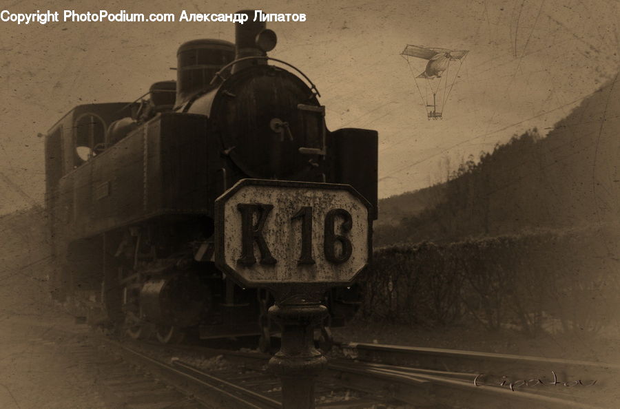 Train, Vehicle, Freight Car, Shipping Container, Engine, Machine, Motor