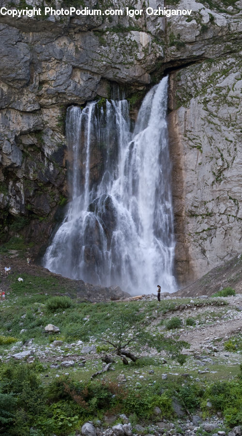 Outdoors, River, Water, Waterfall, Creek, Rock, Cliff