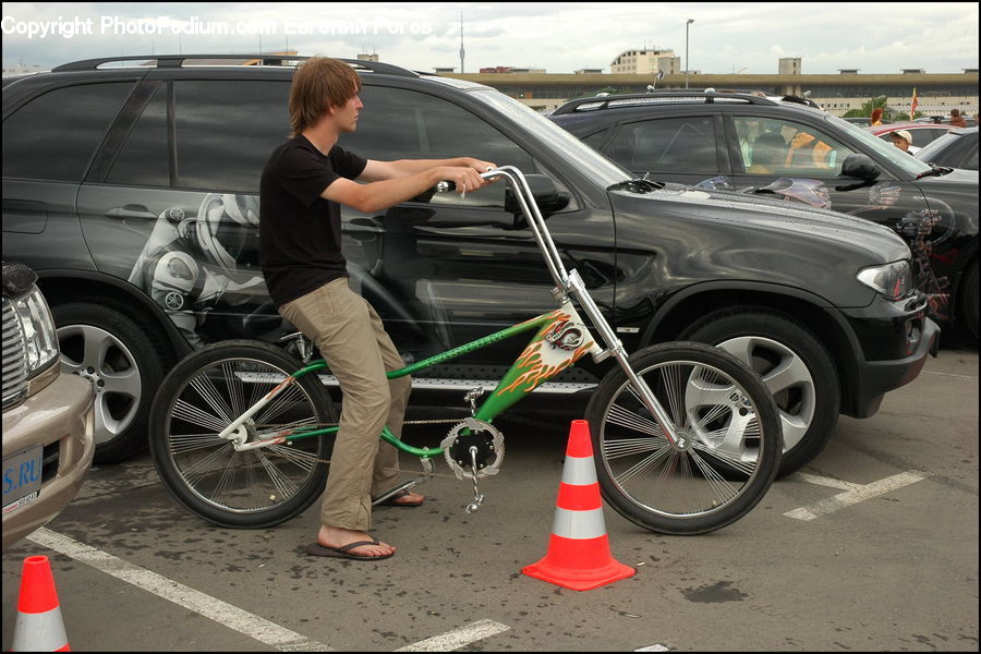 People, Person, Human, Automobile, Car, Vehicle, Bicycle