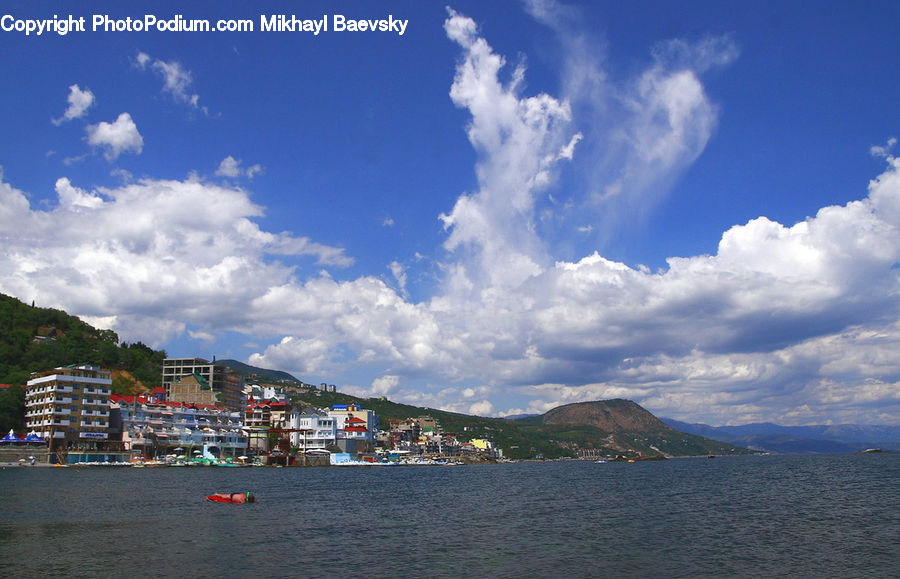 Waterfront, Apartment Building, Building, High Rise, Harbor, Port, Azure Sky