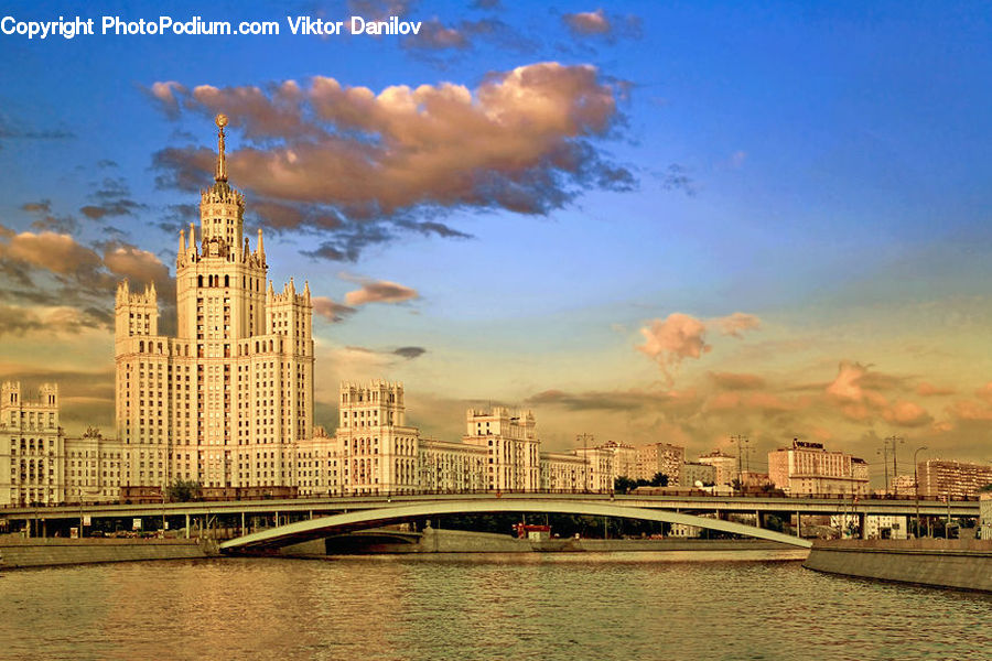 Bridge, Outdoors, Sky, Architecture, Tower, City, Downtown