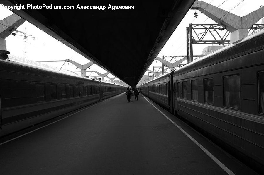 Train, Vehicle, Bridge, Path, Sidewalk, Walkway, Subway