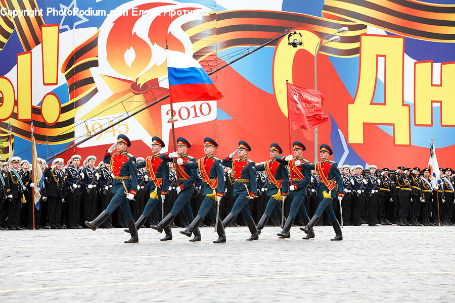 Marching, Parade, Music Band, Team, Troop, Carnival, Crowd