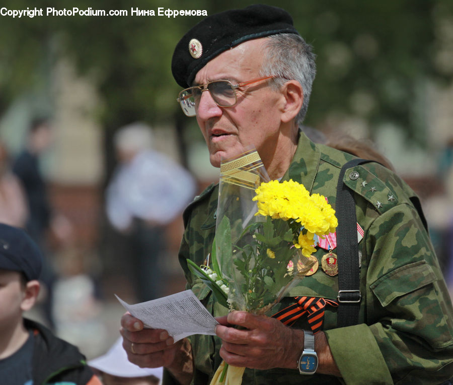 People, Person, Human, Plant, Potted Plant, Military, Smoke