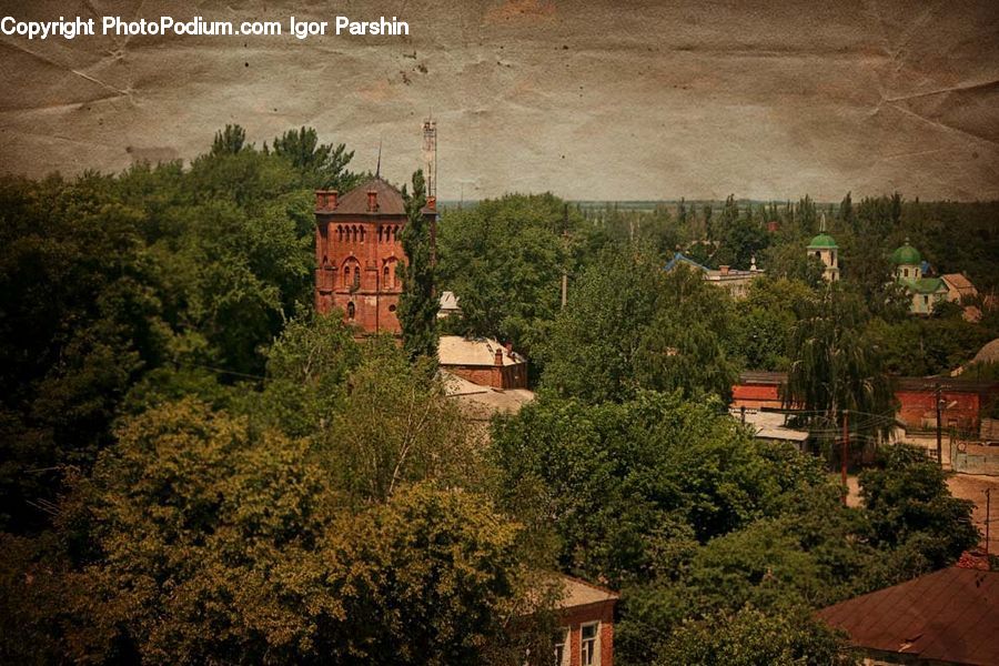 Architecture, Housing, Monastery, Plant, Potted Plant, Aerial View, Path