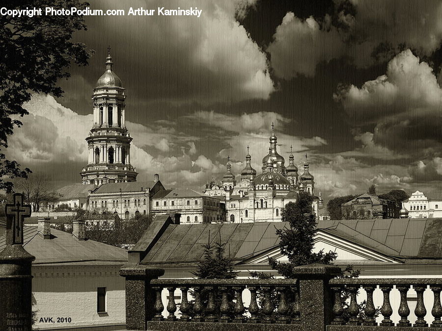 Cloud, Cumulus, Sky, Architecture, Castle, Fort, Battleship
