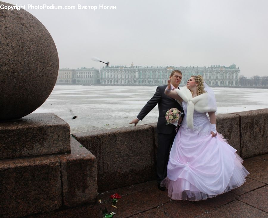 People, Person, Human, Bride, Gown, Wedding, Coast
