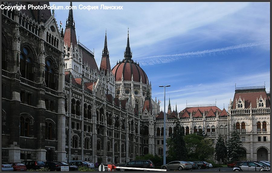 Automobile, Car, Vehicle, Architecture, Downtown, Plaza, Town Square