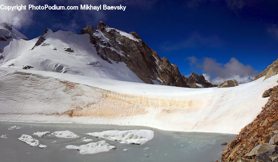 Arctic, Glacier, Ice, Mountain, Outdoors, Snow, Crest