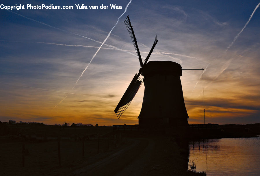 Engine, Machine, Motor, Turbine, Wind Turbine, Silhouette, Outdoors