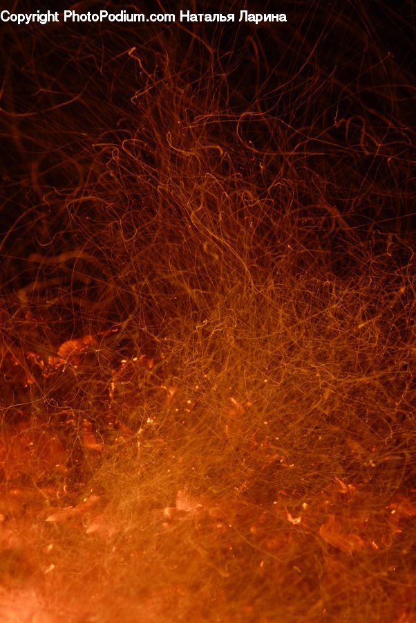 Fire, Field, Grass, Grassland, Plant, Fractal
