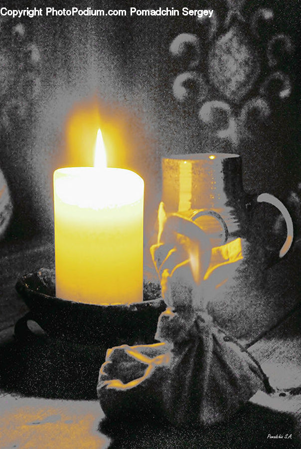 Candle, Fire, Flame, Art, Modern Art