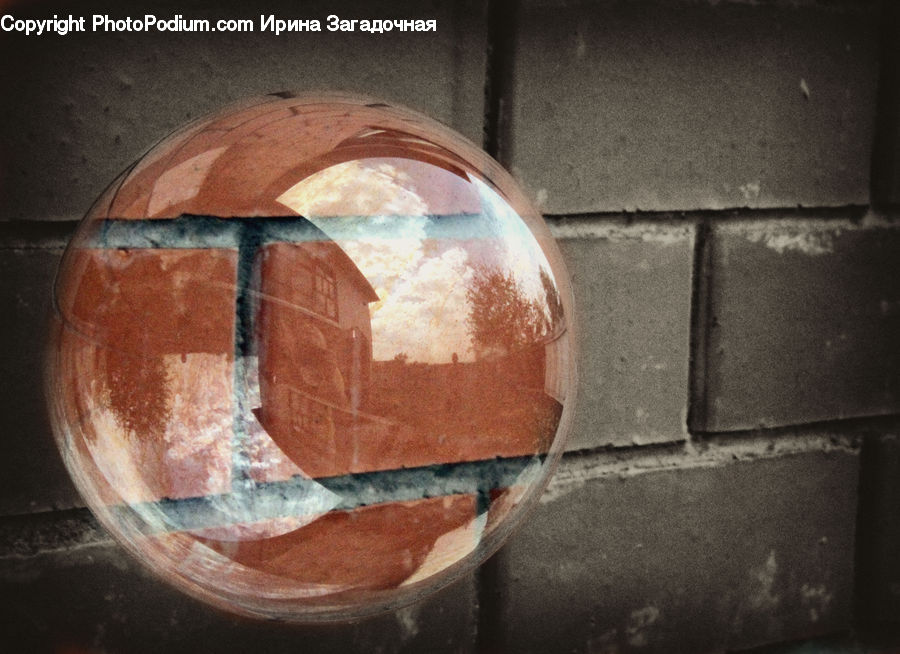 Globe, Planet, Sphere, Fence, Wall, Brick, Asphalt