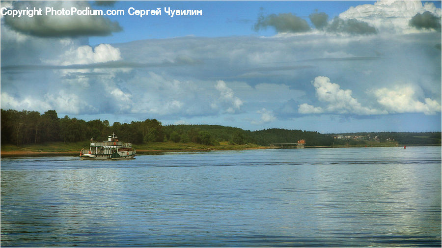 Cloud, Cumulus, Sky, Boat, Watercraft, Coast, Island