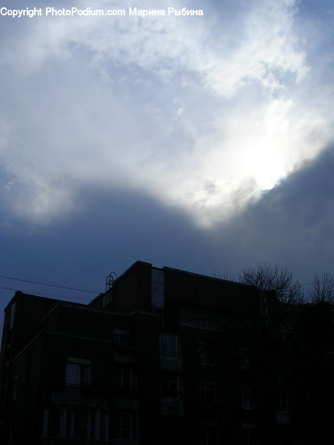 Apartment Building, Building, High Rise, Azure Sky, Cloud, Outdoors, Sky