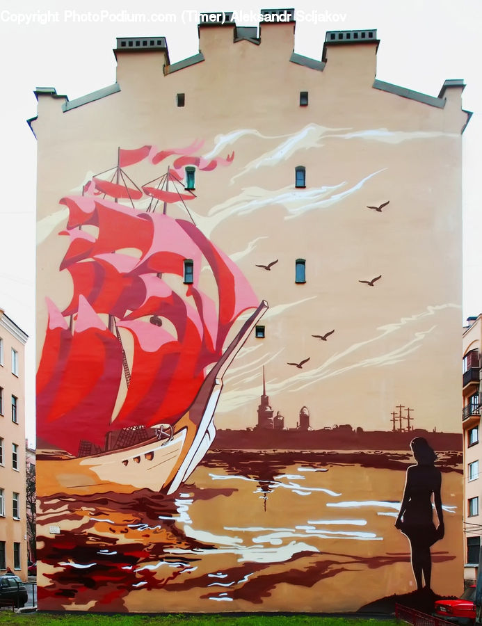 Art, Collage, Poster, Canvas, Modern Art, Building, Housing